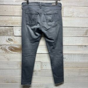 AG Adriano Goldschmied Jeans‎ Womens 28R Gray Super Skinny Legging Ankle Raw Hem
